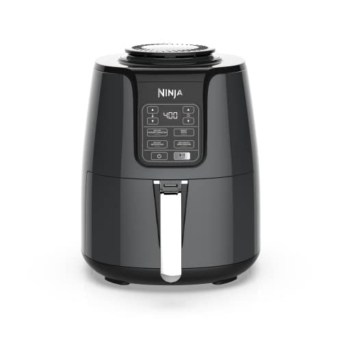 Ninja AF100C Air Fryer. 4-Qt Capacity. Non-Stick. Air Fry. Roast. Reheat. Dehydrate. Charcoal Grey (Canadian Version) - Perfect for Nutritional Cooking with Air Fryer Accessories