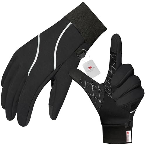 Origem Winter Gloves Men Women. Touch Screen Anti-Slip Warm 3M Thinsulate Running Gloves Lined for Cycling Driving Hiking Walking Gardening