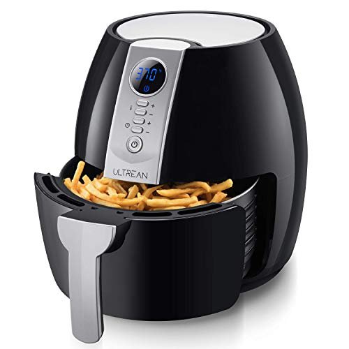 Ultrean Air Fryer. 4.2 Quart (4 Liter) Electric Hot Air Fryers Oven Oilless Cooker with LCD Digital Screen and Nonstick Frying Pot. UL Certified.1-Year Warranty.1500W (Black)