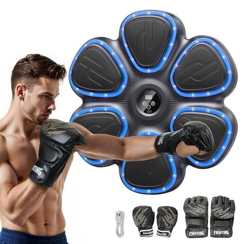 Besserite Upgraded Music Boxing Machine for Adults & Juniors - 9-Speed Smart Punching Machine with Beat-Chasing Lights. 2 Free Gloves | Wall-Mounted Home/Gym/Office Training Equipment