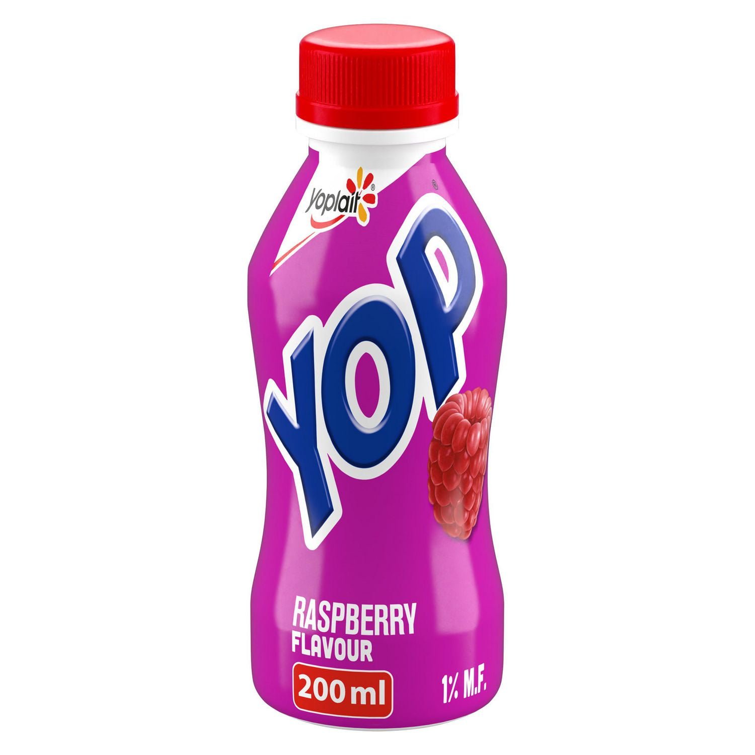 Yoplait Yop 1% Drinkable Yogurt. Raspberry. Yogurt Drink. 200 mL. 200 mL