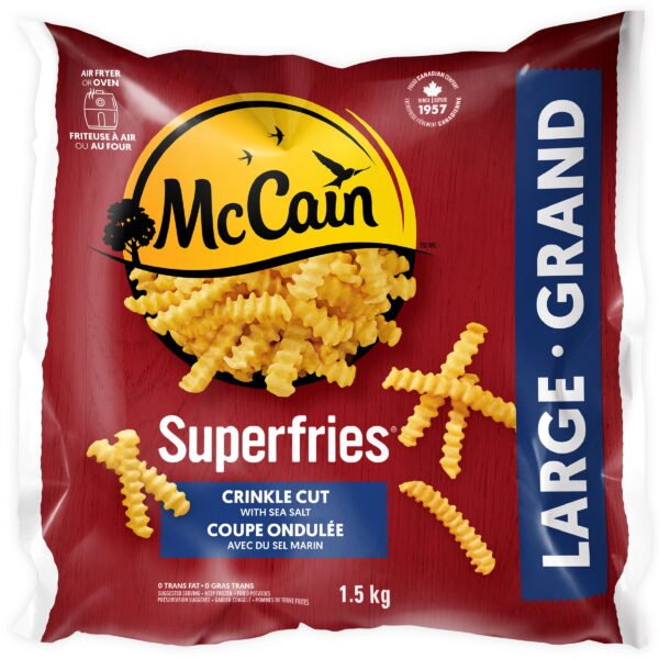 McCain® Superfries®&nbsp;Crinkle Cut Fries. 1.5kg