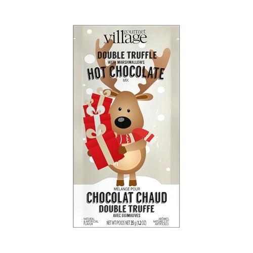 Gourmet du Village HOT Chocolate Cup Retro Reindeer. 58 Grams