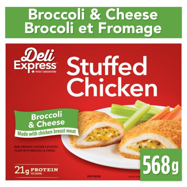 Deli Express Stuffed Chicken with Broccoli & Cheese. 568 g