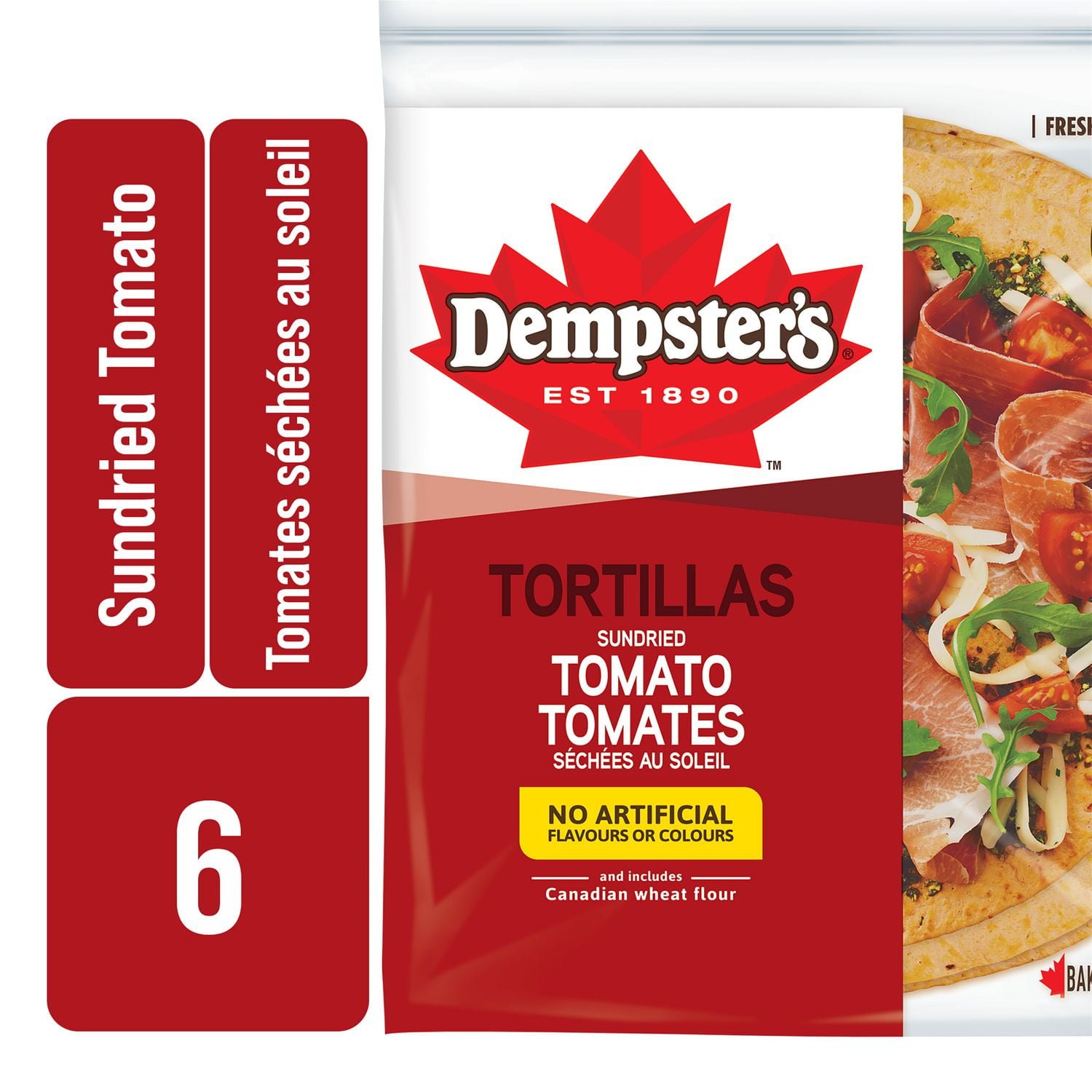 Dempster's® Sundried Tomato Large Tortillas. 426 g