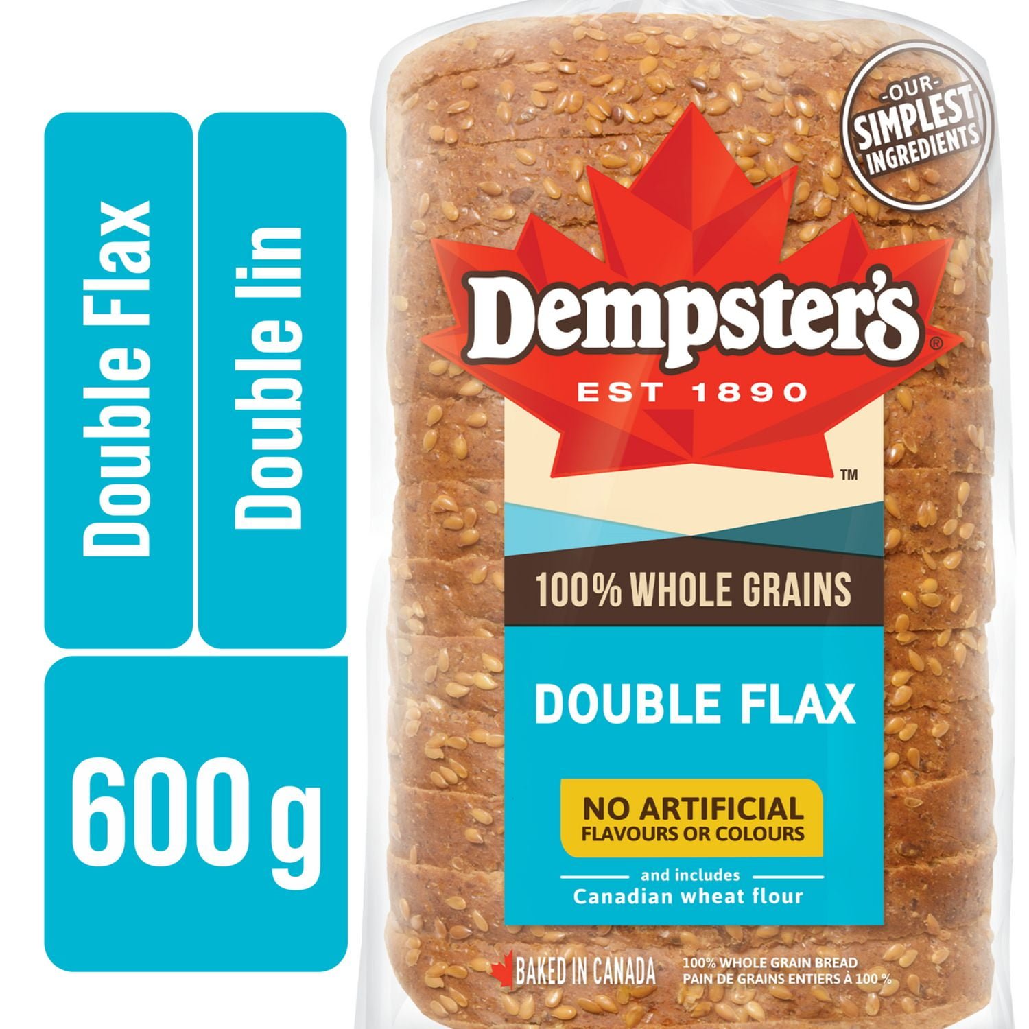 Dempster's® 100% Whole Grains Double Flax Bread. 600 g