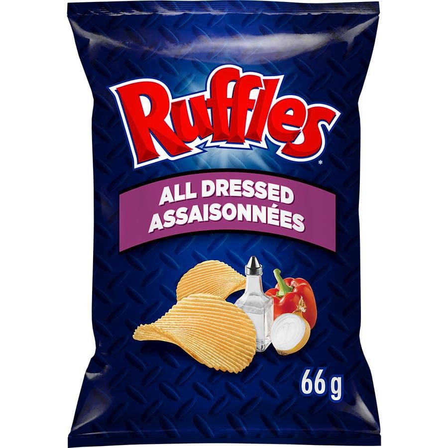 Ruffles All Dressed Flavoured Potato Chips. 66g