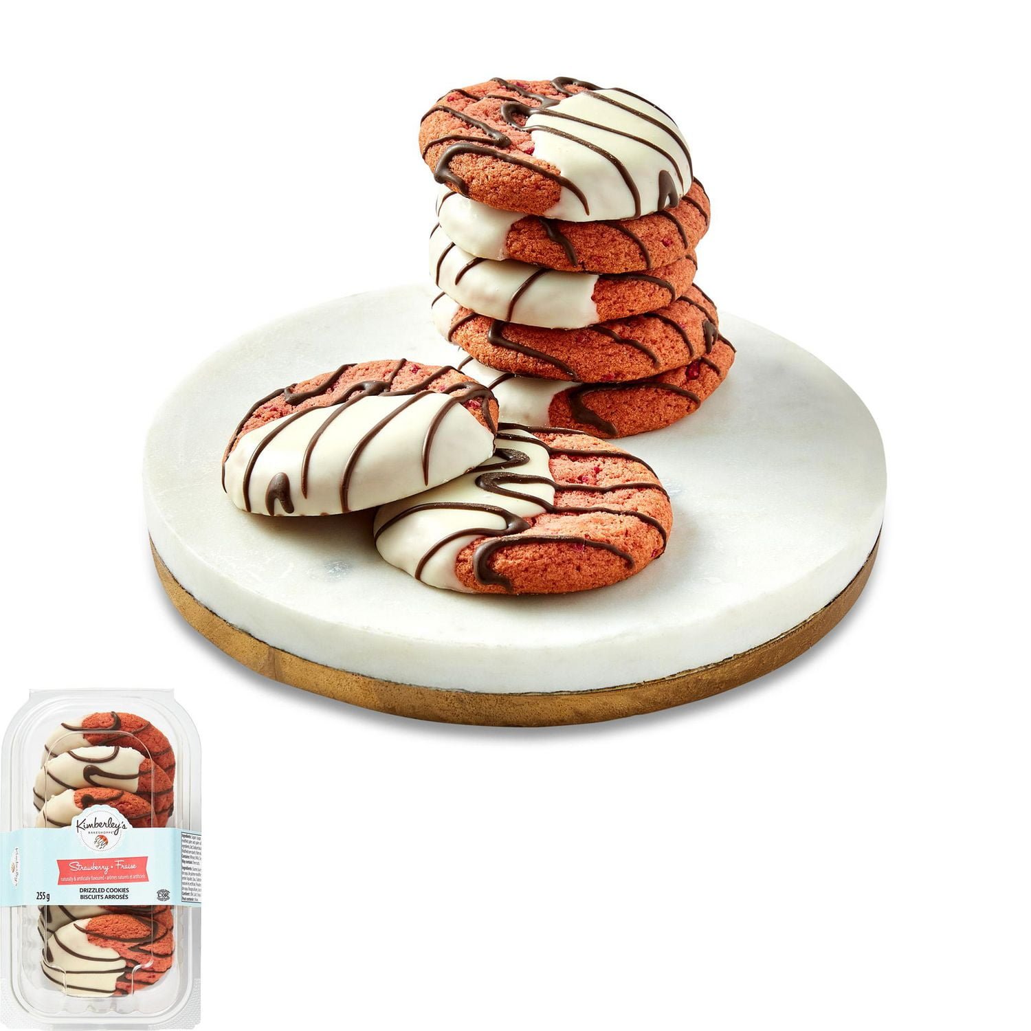 Kimberley's Bakeshoppe Strawberry Drizzled Cookies. 255 g