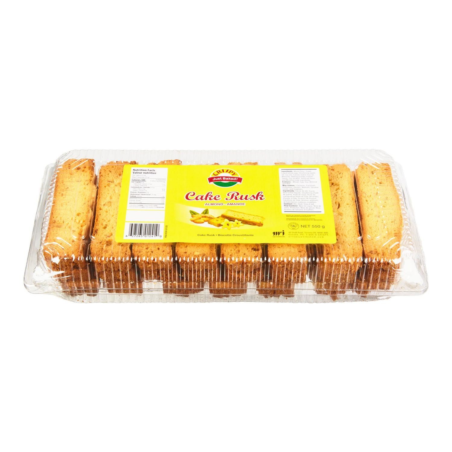 Crispy Just Baked! Almond Cake Rusk. 550 g