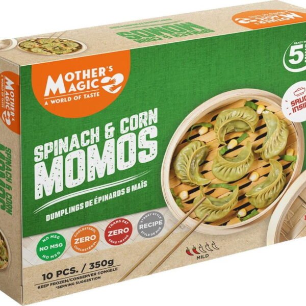 MthrMgic Momos Spinach & Corn 20X350G. Mother's Magic Momos Spinach & Corn 20X350G