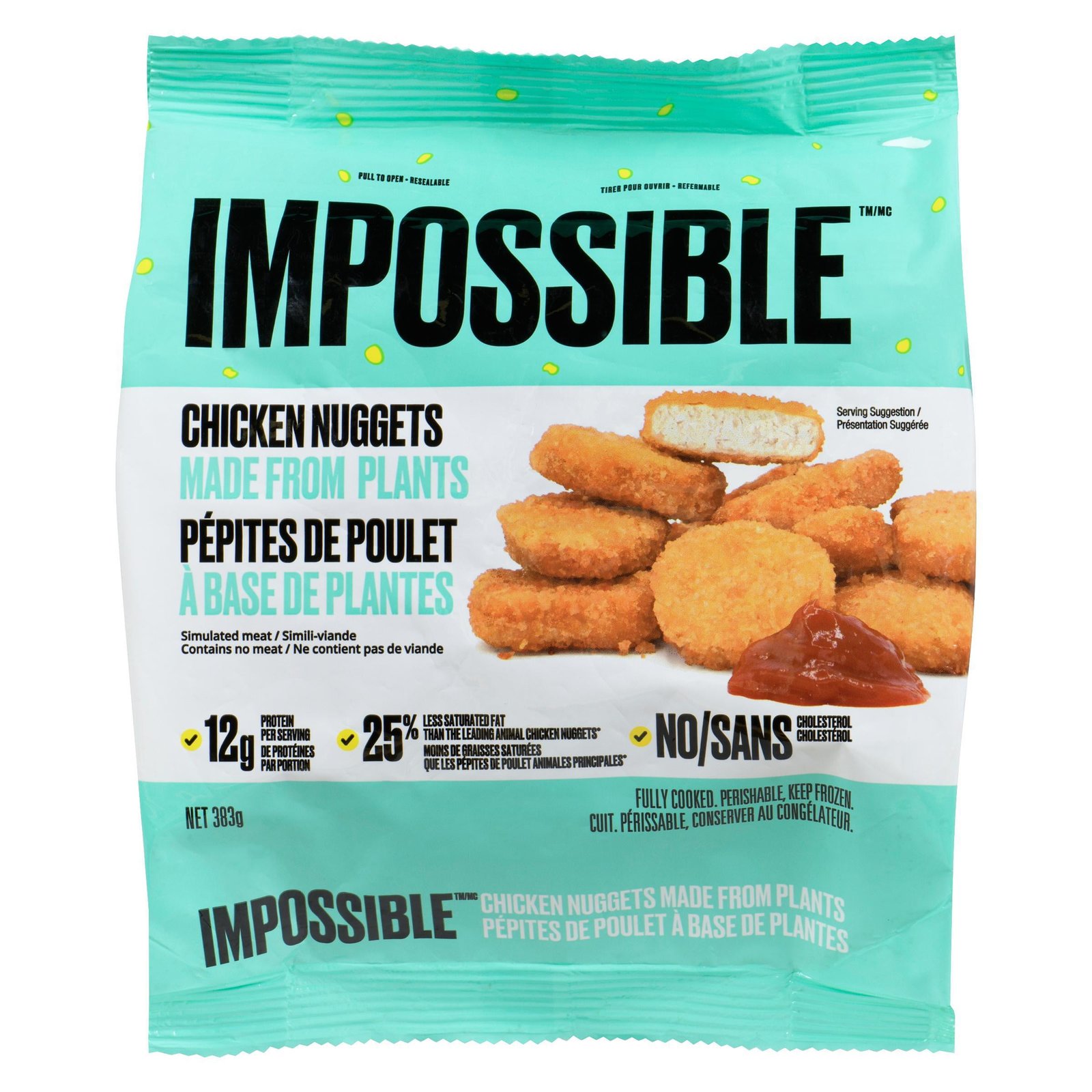 Impossible Foods Chicken Nuggets Made From Plants 383g. Impossible Nuggets 383g