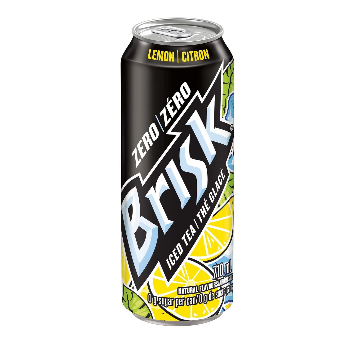 Brisk Zero Lemon Iced Tea. 710 mL Can. 710mL