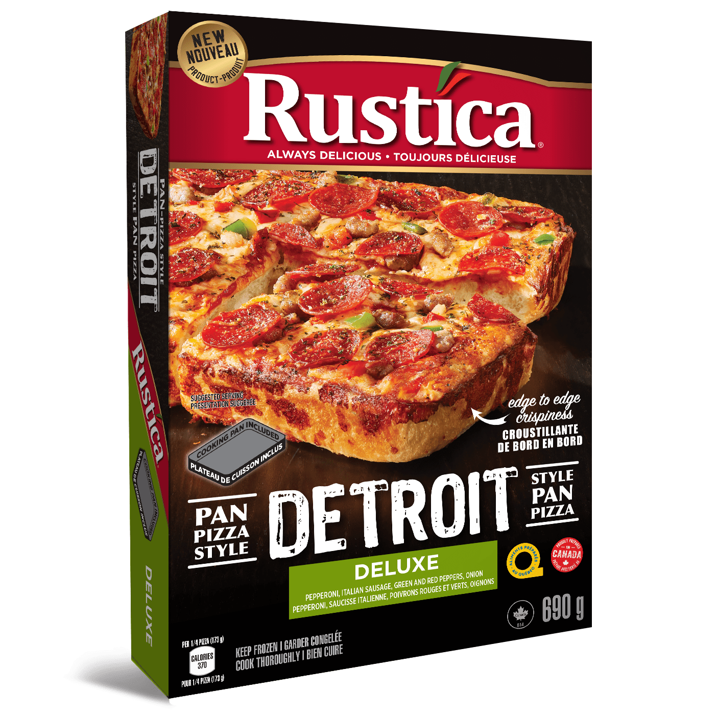 Rustica Detroit Style Pan Pizza Deluxe. Rustica Detroit Style Pan Pizza Deluxe