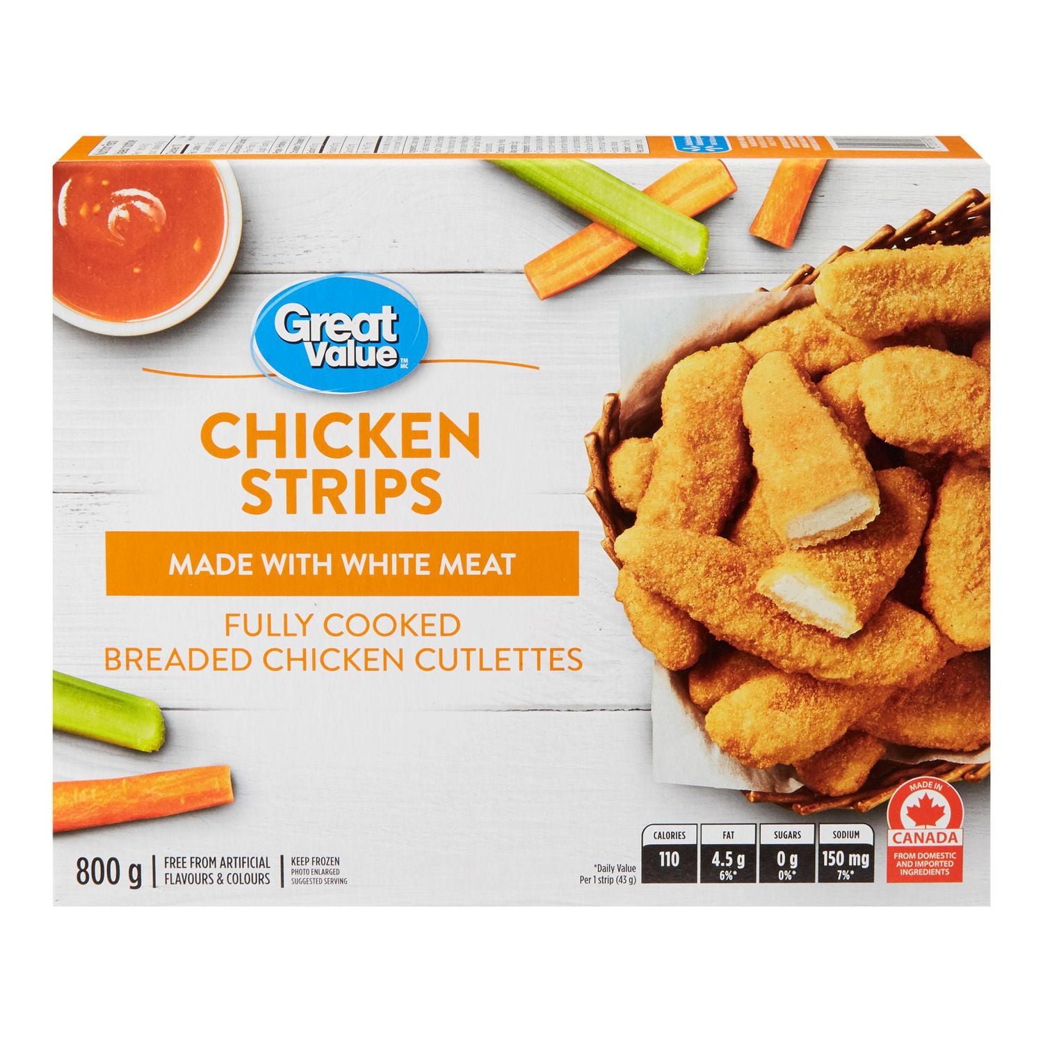 Great Value Chicken Strips. 800 g