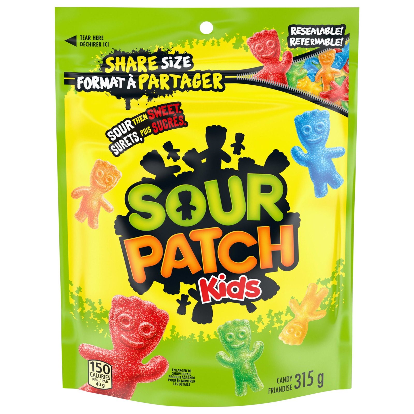 Sour Patch Kids Original Candy. Gummy Candy. Sour then Sweet. Sharing Size. 315 g